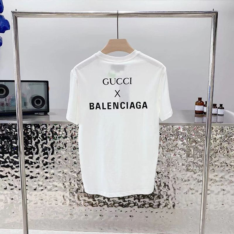 一目惚れ♪グッチ x バレンシアガ スーパーコピー コラボ 半袖Tシャツ gum47234
